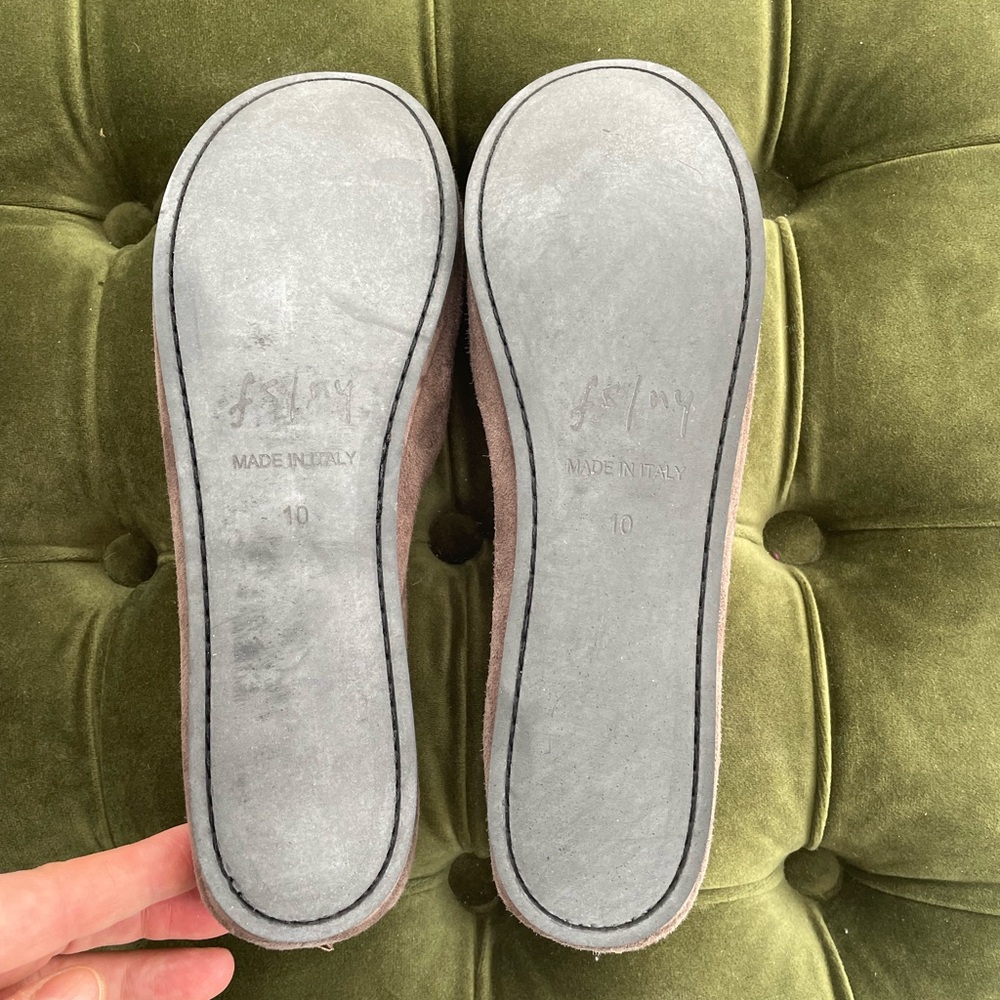 NEW w/box French Sole Sloop Ballet Flat in Grey Suede - Picture 4 of 5